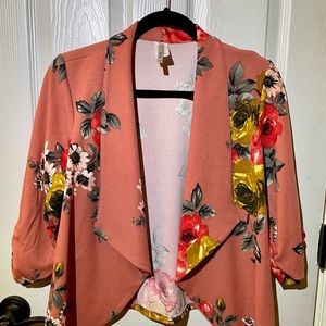 Moa USA 3/4 sleeve floral blazer